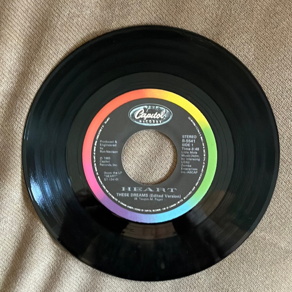 Vintage Heart These Dreams/Shell Shock 45 rpm vinyl